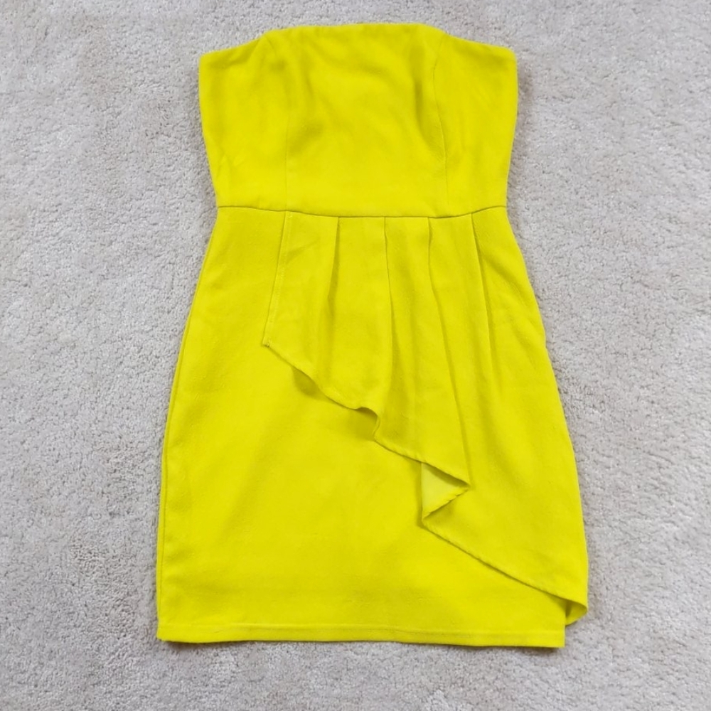 Chartreuse Strapless Dress